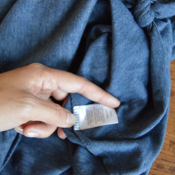 Tart Medium Tank Tie Front Blue Tank | Size Medium - Picture 6 of 6